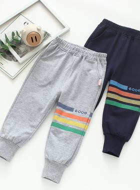 非常小鱼82103新款春季女童针织纯棉运动儿童休闲外穿长裤100-140