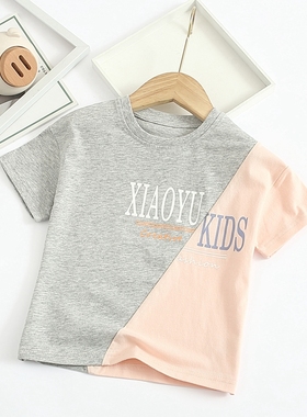 非常小鱼61321清仓夏季女童针织吸汗圆领宝宝纯棉透气凉快T恤短袖