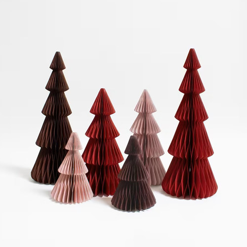 圣诞节装饰品折纸蜂窝圣诞树摆件