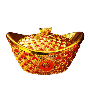 2026新年装饰仿真金元宝摆件春节招财糖果礼品盒拍照道具场景布置