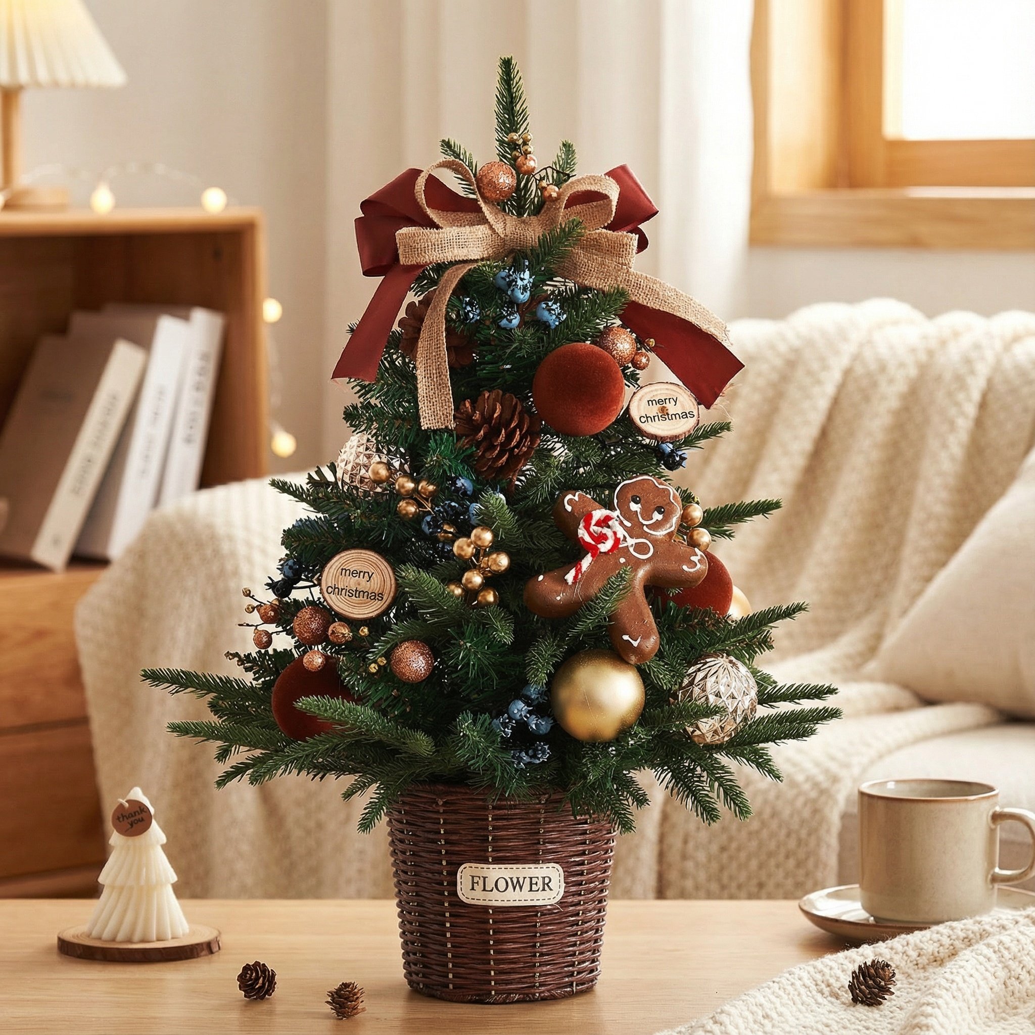 Christmas装饰品高级感diy小圣诞树套餐桌面摆件家用客厅场景布置,节庆用品/礼品,圣诞树,淘宝优惠券,粉丝福利购,淘宝优惠卷