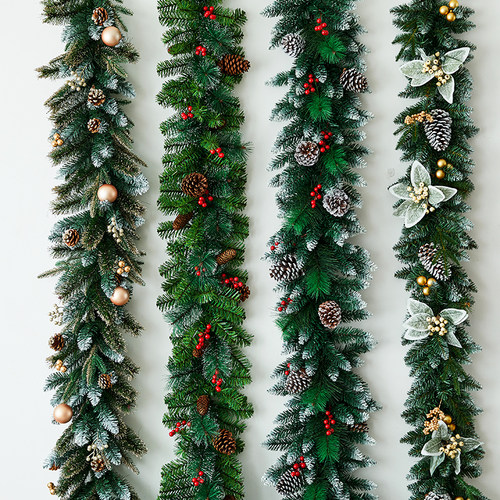 圣诞节装饰藤条场景布置