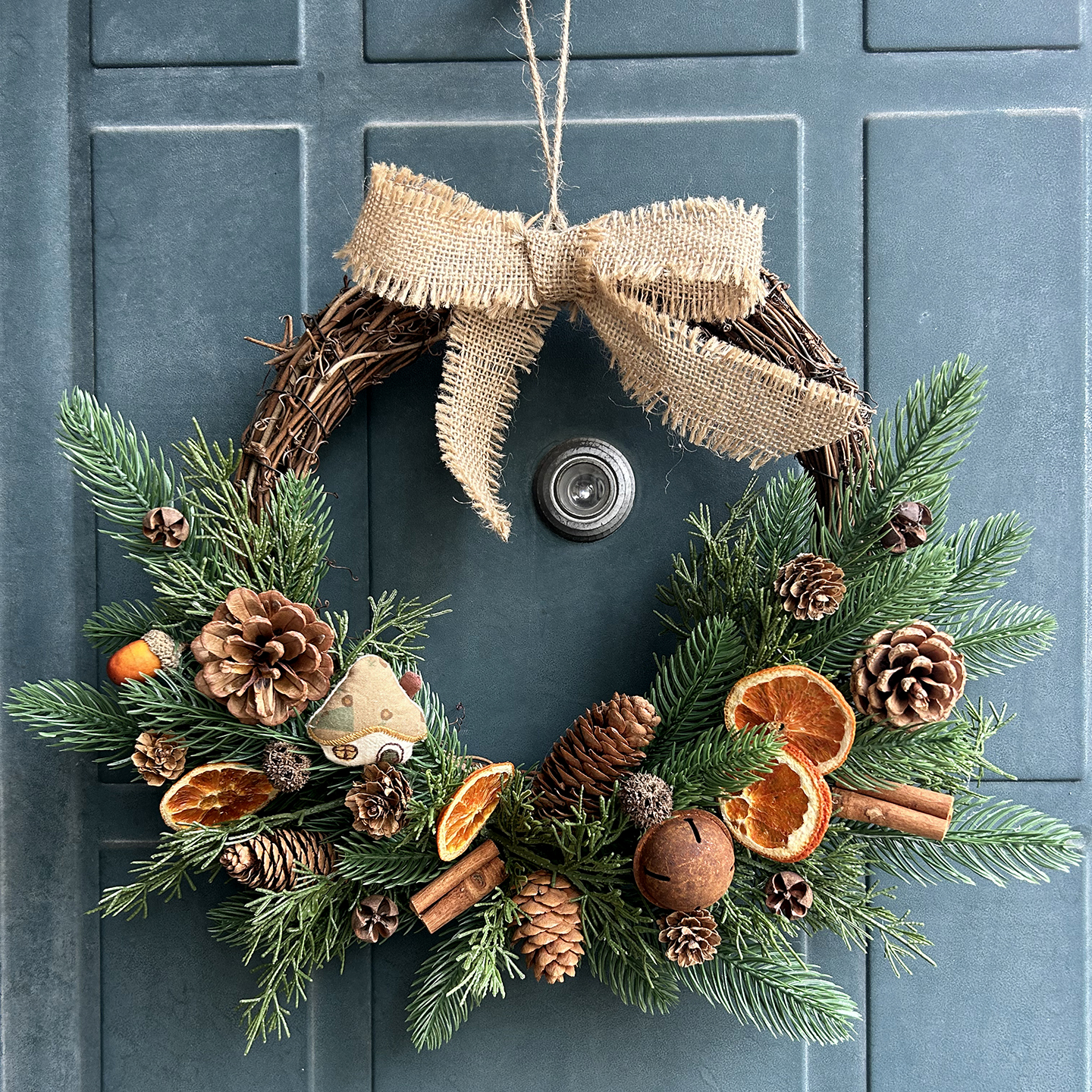圣诞节装饰花环门挂场景布置挂饰
