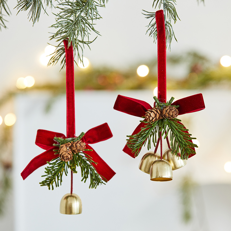 2025新款圣诞节装饰铃铛挂件