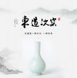 东道汝窑梅瓶花瓶插花玲珑胆型瓶复古大赛冠军趣味娱乐灯泡