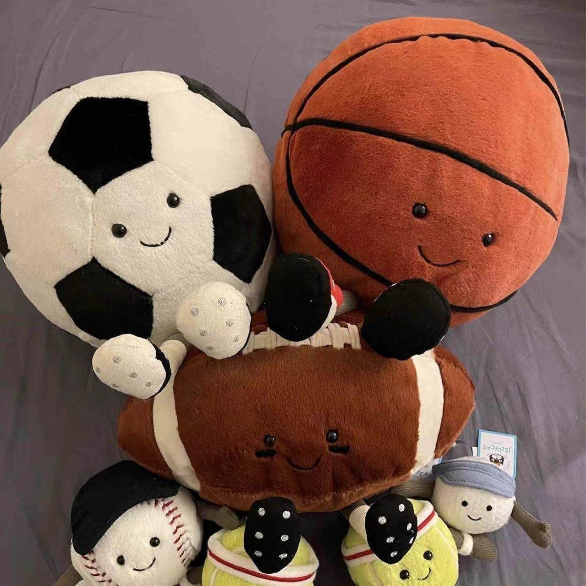 跨境趣味篮球足球台球排球橄榄球毛绒玩具儿童公仔玩偶男生礼物,居家布艺,靠垫/抱枕,淘宝优惠券,粉丝福利购,淘宝优惠卷