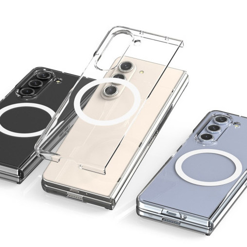 韩国适用三星z fold7透明磁吸超薄手机壳Fold6保护套简约外壳经典保护壳W26心系天下高透明magsafe磁吸无线充