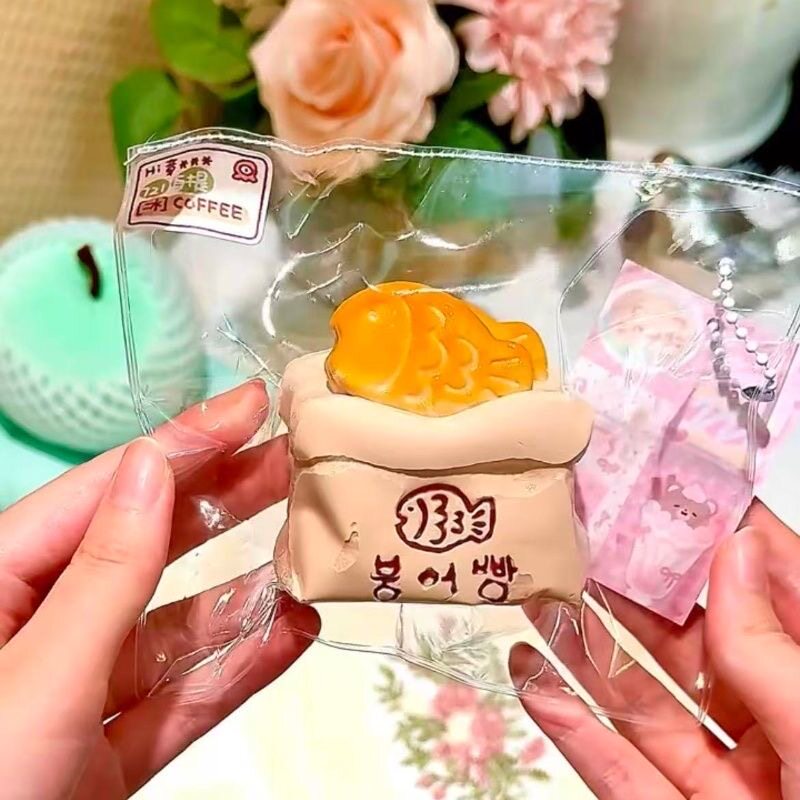 一袋鲷鱼烧捏捏解压食品级硅胶慢回弹奶油泥超软高颜值创意女玩具
