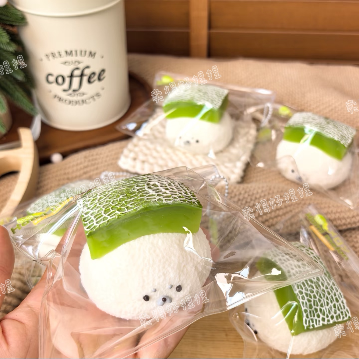 哈密瓜海豹捏捏解压慢回弹超软爆浆食品级硅胶减压送礼可爱女玩具