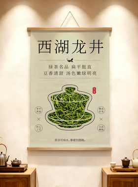 茶叶店茶馆背景装饰画
