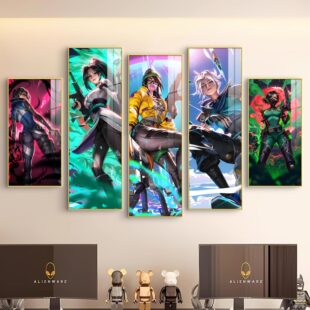 无畏契约挂画网吧瓦罗兰特背景墙壁画电竞酒店房间氛布围置装饰画