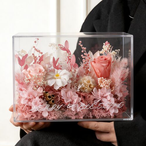 永生花微景观礼盒高级感保鲜真花