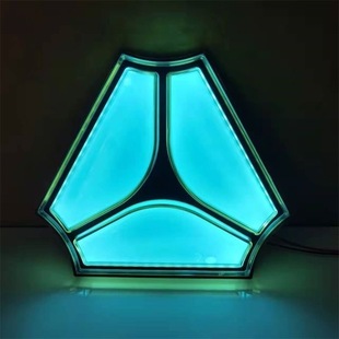 重汽汕德卡LED发光车标 G5G7C5HG7H全亮带灯车标车头标志发光LOGO