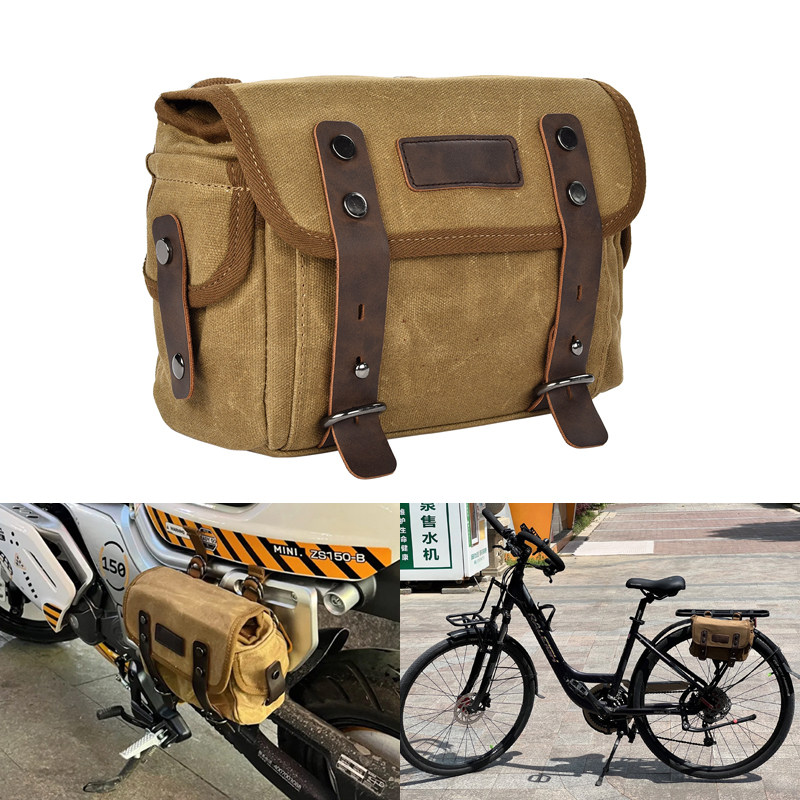 适用幼兽侧摩托车边包复古嘉陵coco机车工具包后尾箱包斜挎包挂包