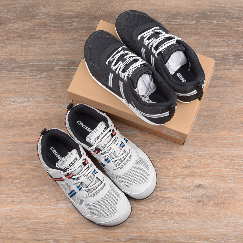 出老美春夏宽楦4E赤足户外透气越野运动跑鞋轻便舒适零落差健身鞋