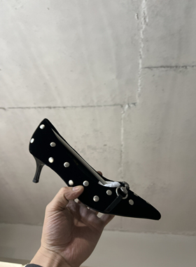 -6歌1663金丝绒跟鞋单鞋秒杀