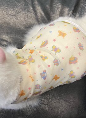 超透气猫咪衣服背心式网纱布薄款