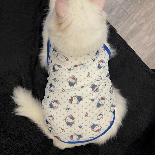 网纱布凯蒂猫背心透气防掉毛