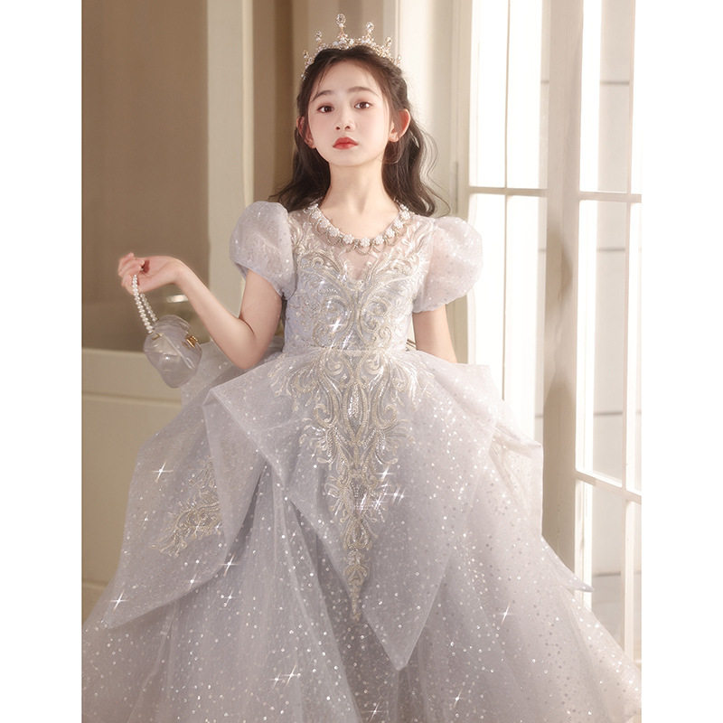 2026新款儿童礼服公主裙轻奢小众高端小女孩生日宴主持人走秀女童
