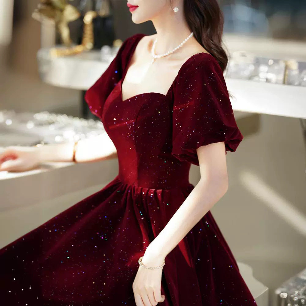 2026新款敬酒服新娘结婚订婚回门孕妇晚礼服宴会裙女在逃公主丝绒