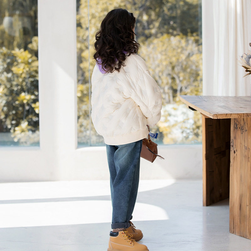 2025新款90白鸭绒免洗女童羽绒服秋冬鹅绒儿童外套内胆童装