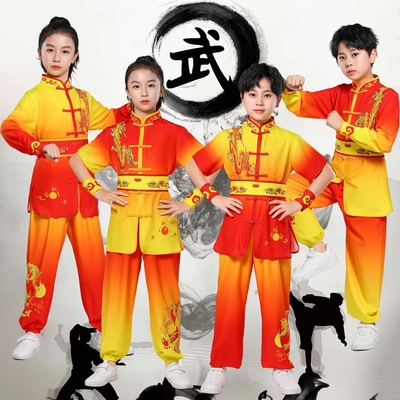 校运会武术长拳打鼓舞龙服中国风