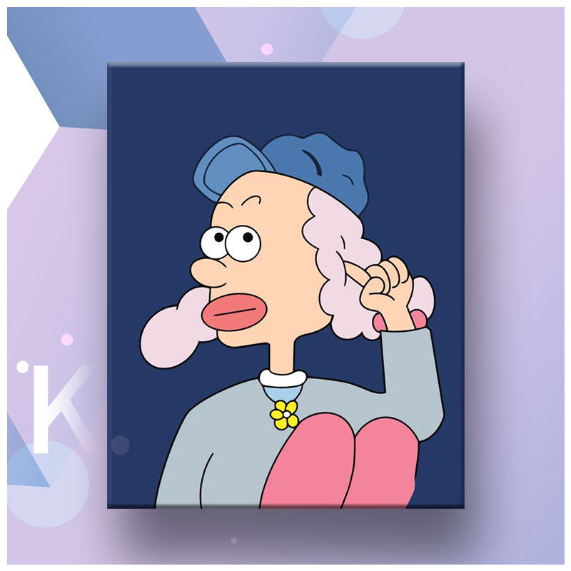 diy数字油画填色减压填充韩国漫画Kim hyeon ju手绘装饰画简约