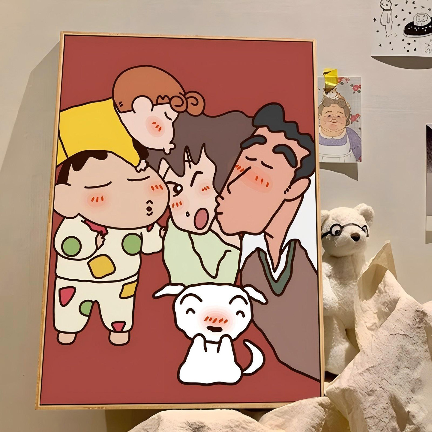 蜡笔小新数字油画diy油彩画