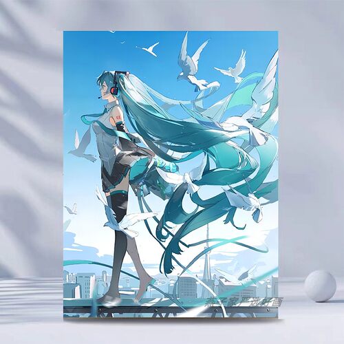 初音未来数字油画美少女动漫二次元手工diy心理解压手绘画可定制