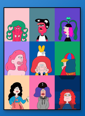 个性diy数字油画填色减压填充韩国漫画Kim hyeon ju手绘装饰画