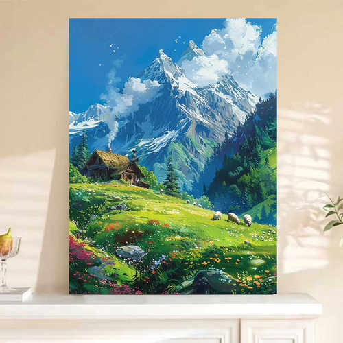 宫崎骏的夏天数字油画高级感风景海边diy填色油彩画手绘解压