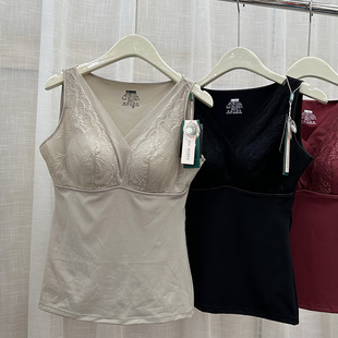 2025秋冬款 三合一美背背心收腹聚胸V领弹力亲肤内搭打底