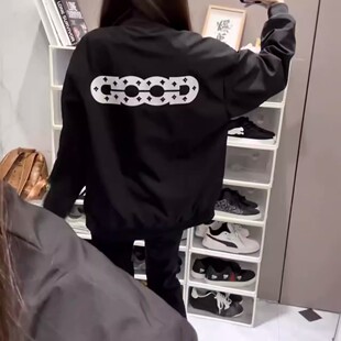 春秋款潮牌满天星烫钻休闲GOO字母棒球服潮流高品质男女外套夹克