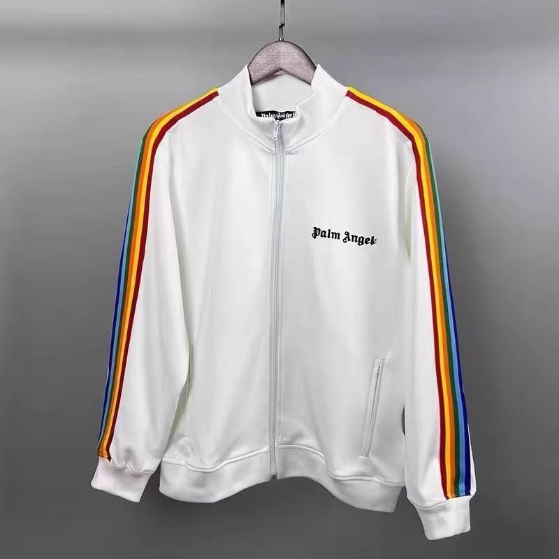 2025轻奢风彩虹条拉链卫衣