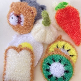 手工亚克力洗碗布百洁布不沾油洗碗巾厚不粘锅抹布 韩式 2件 包邮