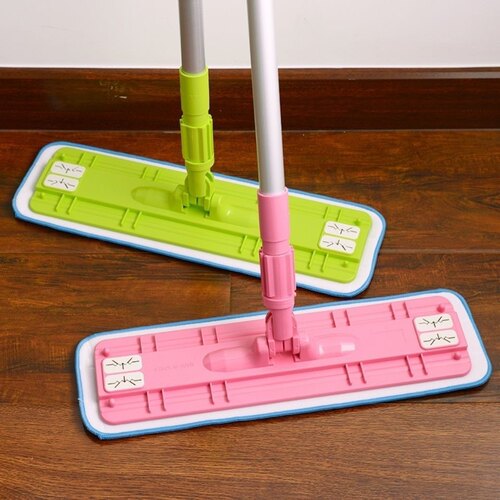 韩国进口铝合金平板拖把魔术贴拖布尘推瓷砖木地板通用懒人拖把