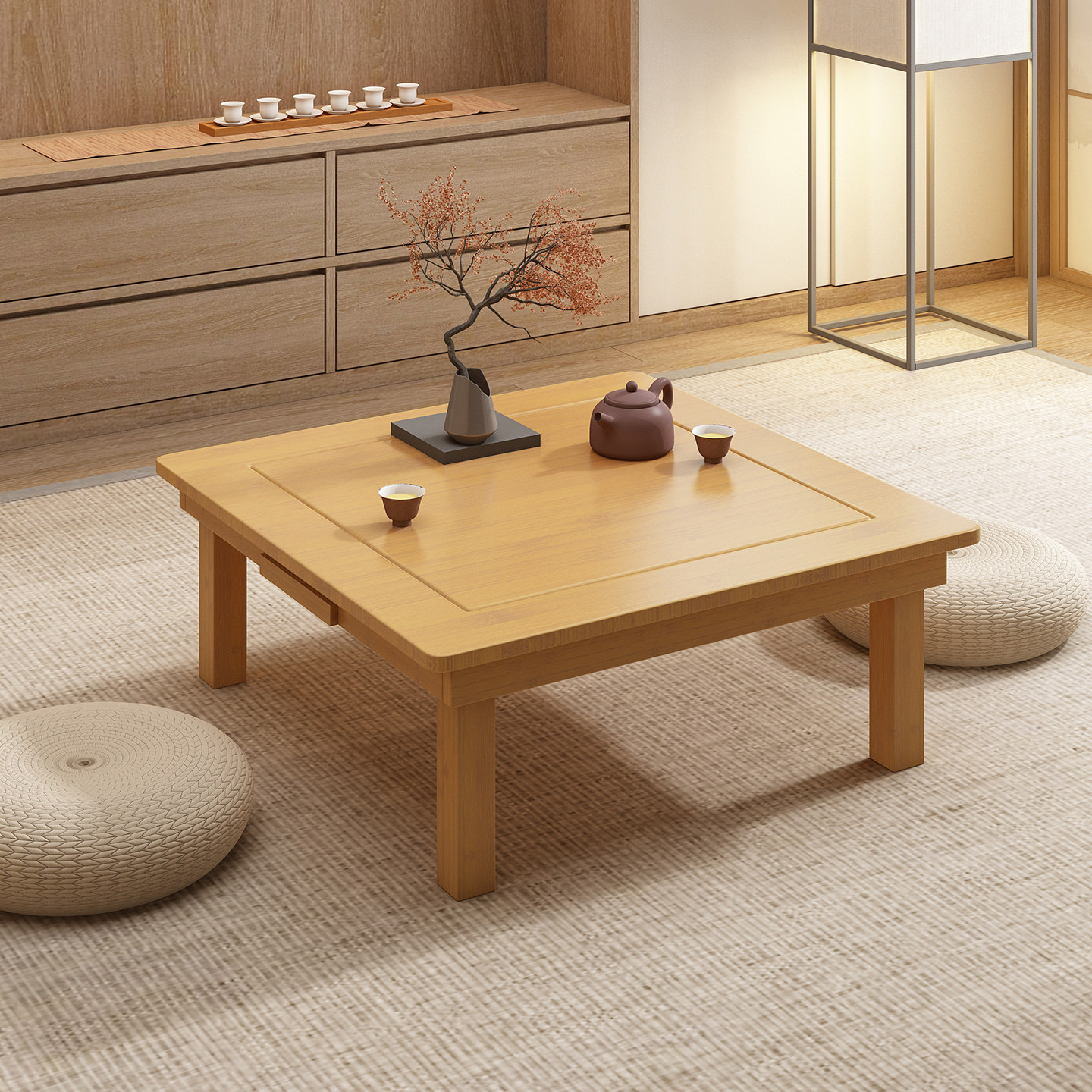 榻榻米日式实木茶几客厅小户型炕几飘窗茶桌正方形折叠坐地矮桌子,住宅家具,炕几/飘窗几,淘宝优惠券,粉丝福利购,淘宝优惠卷