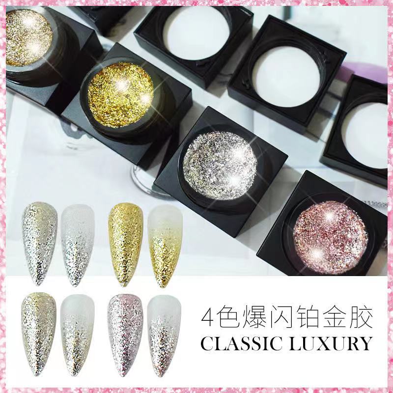 高密度铂金胶彩绘日式美甲