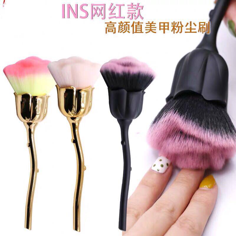 玫瑰花朵清洁刷指甲工具