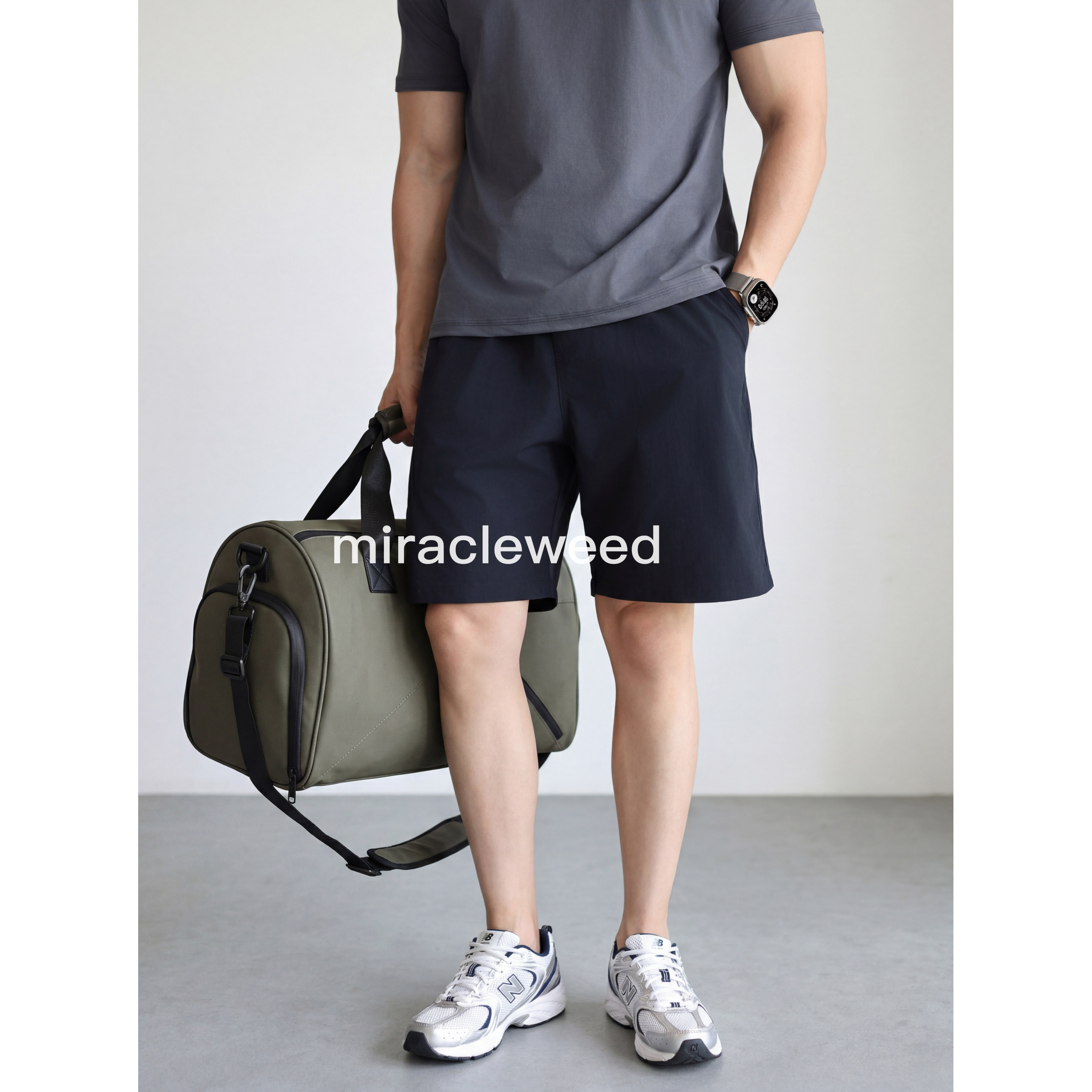 【三防超轻量155g】特氟龙四面弹速干户外健身运动休闲宽松短裤