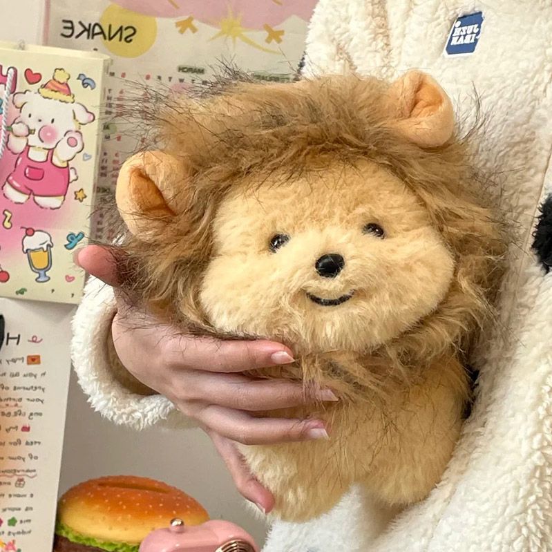 可爱小金毛变身狮子毛绒玩偶创意少女心小狗公仔娃娃送女生日礼物