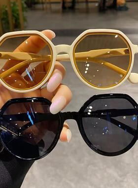 复古太阳镜显瘦女防紫外线新款潮男韩版眼镜街拍ins圆脸太阳镜