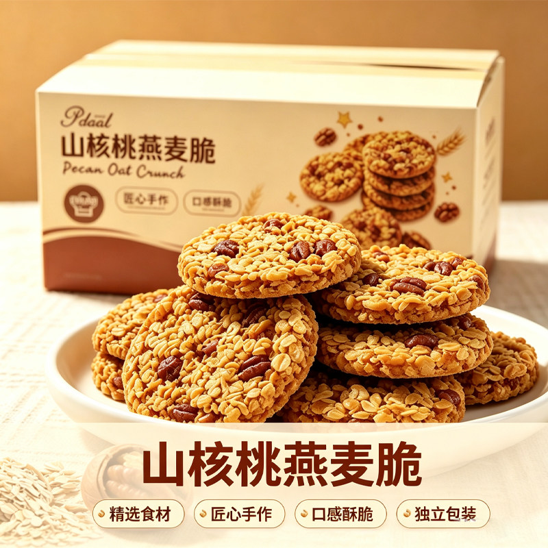 帕代欧山核桃燕麦脆片谷物脆糕点心早餐下午茶零食山姆同款代餐