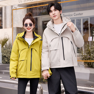 冬季新款韩版男女同款时尚休闲加厚羽绒棉外套棉衣女工装棉服棉袄
