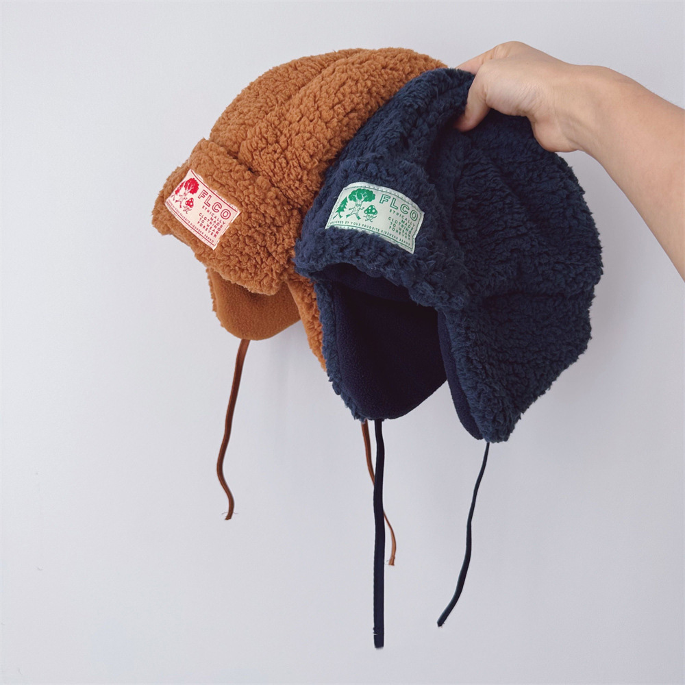 羊羔绒雷锋帽短帽檐加厚儿童帽