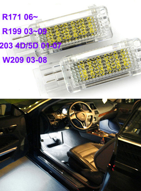 奔驰SLK级C级CLK级LED车门灯w203 R171 w208 W209迎宾照地灯总成