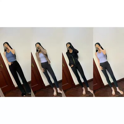 闭眼收的货！镇店亲妈渠 瑜伽殿堂JI~金拉链外套+背心+瑜伽裤