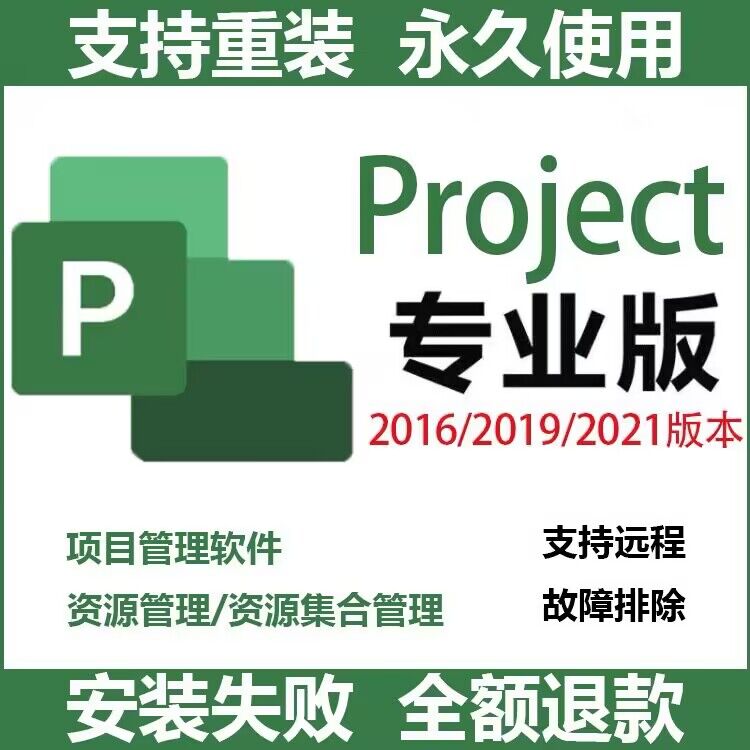 project2021/2019/2016/2013/2010项目管理软件教程专业版 教育培训 办公软件&效率软件/电脑基础 原图主图