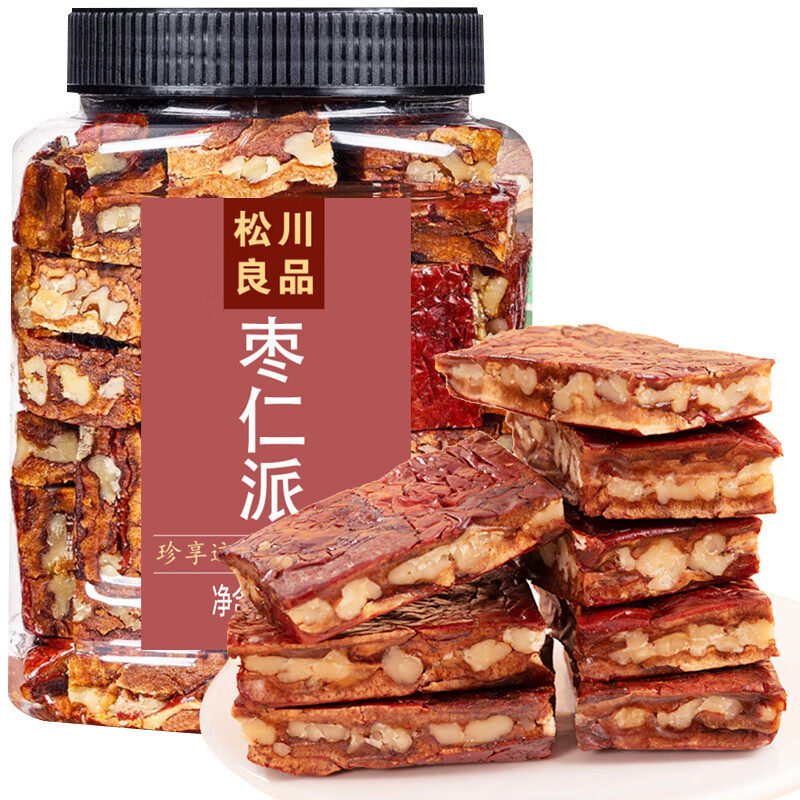 松川良品夹心枣仁派750g罐装大红枣子新疆和田核桃仁果干