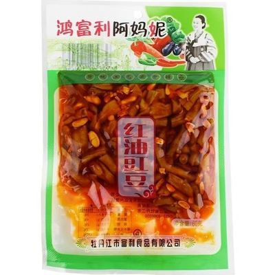 鸿富利阿妈妮红油豇豆60g/袋下饭菜拌饭小包装美食